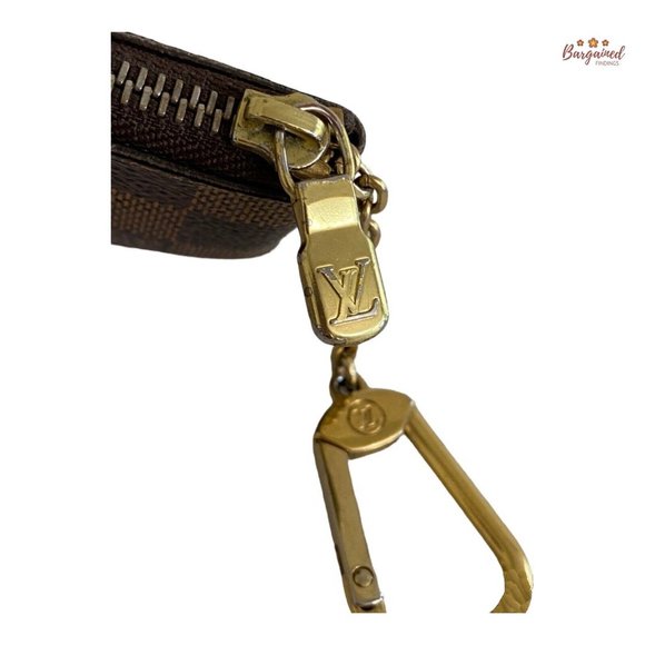 Authentic Louis Vuitton Brown Damier Ebene Canvas Pochette Cles Key Pouch - Picture 7 of 14